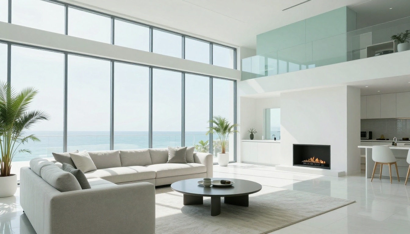 Bright, pristine living room maintained to immaculate standards