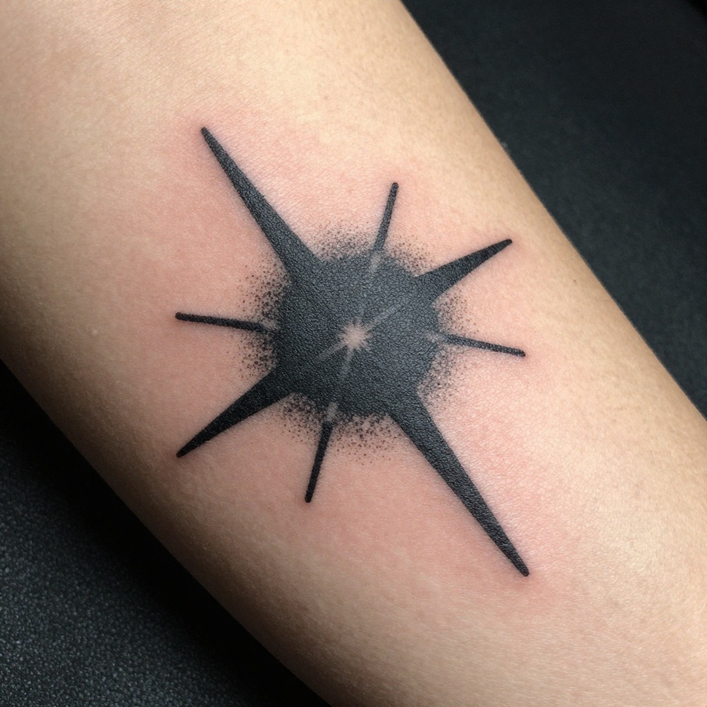 Micro-stipple geometric needle gradient tattoo detail