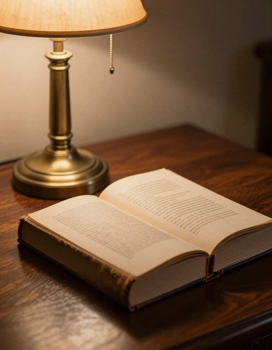 Selected staff reading recommendation on dark walnut desk