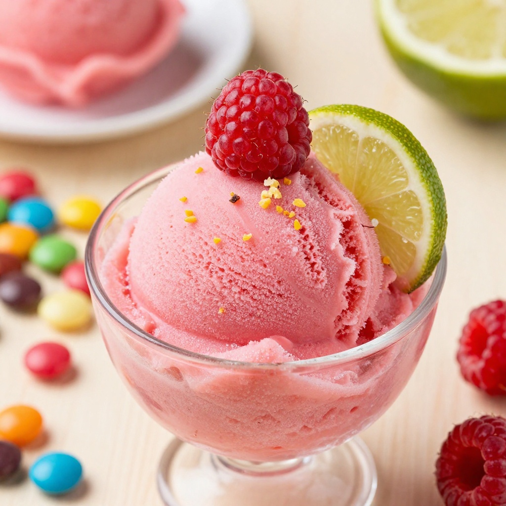 Raspberry Pink Guava Fizz Sorbet