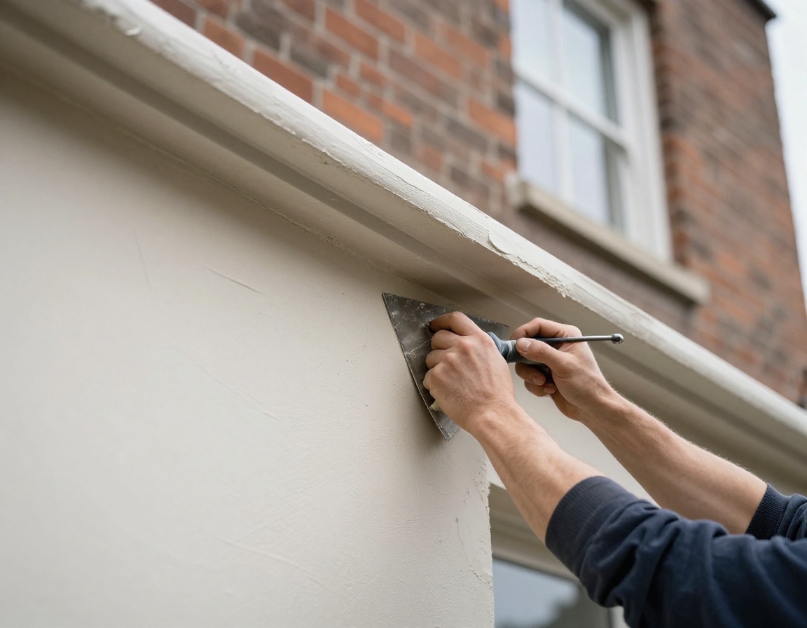 Plaster skim coating and substrate crack repair on heritage interior wall