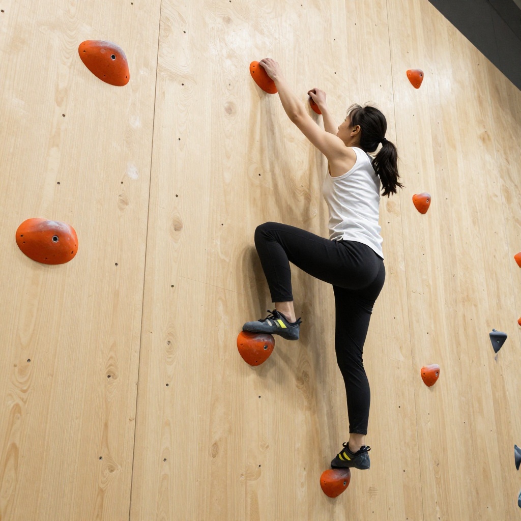 Dynamic move on the prow arête