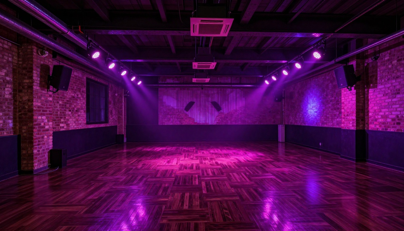 Pulse & Parquet illuminated dance studio space