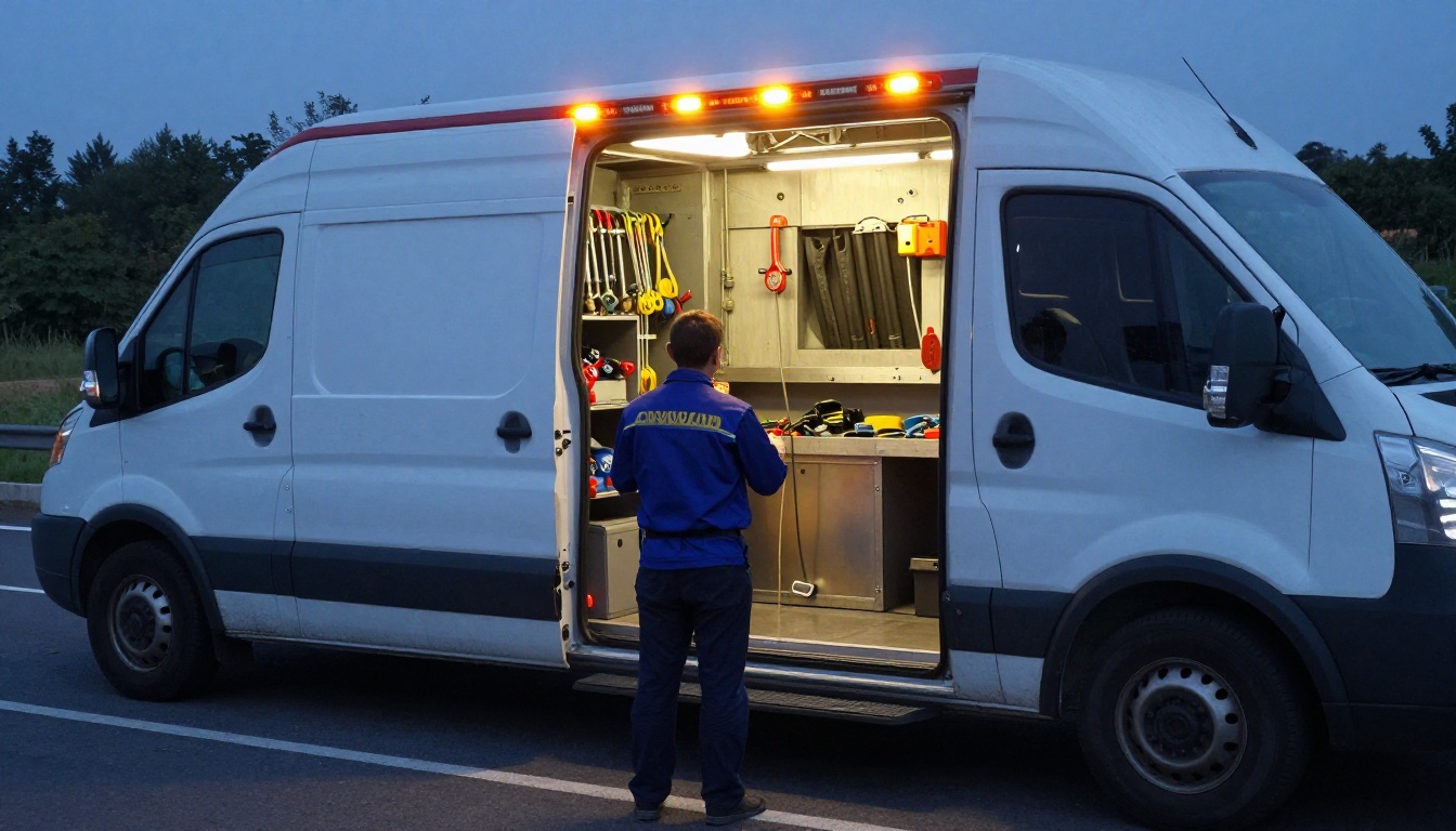 Roadside Wrench mobile service rig equipped for emergency dispatch
