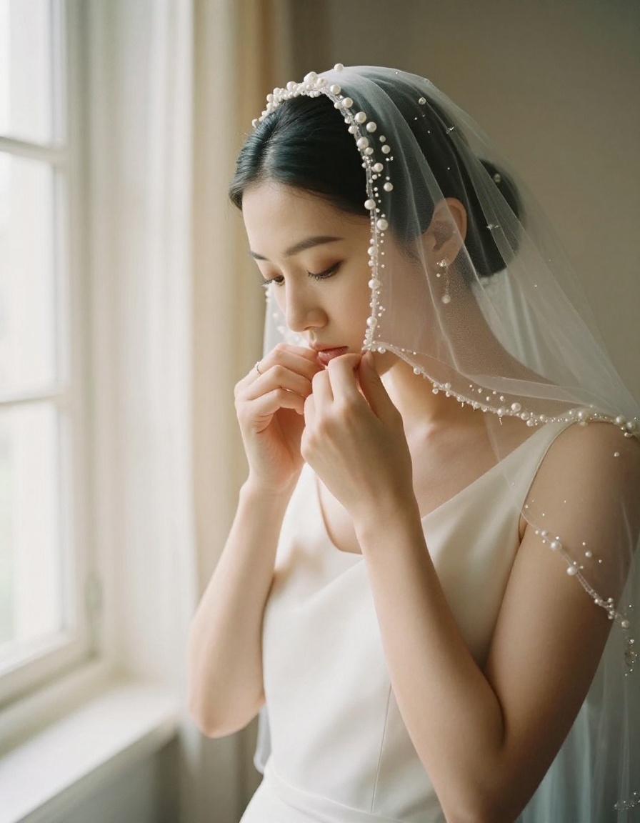 Bride veil detail