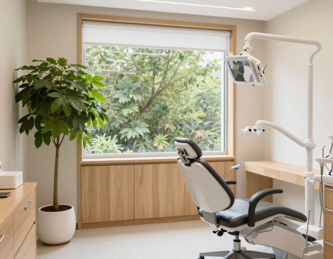 Bright, serene Northline Dental examination suite filled with natural light