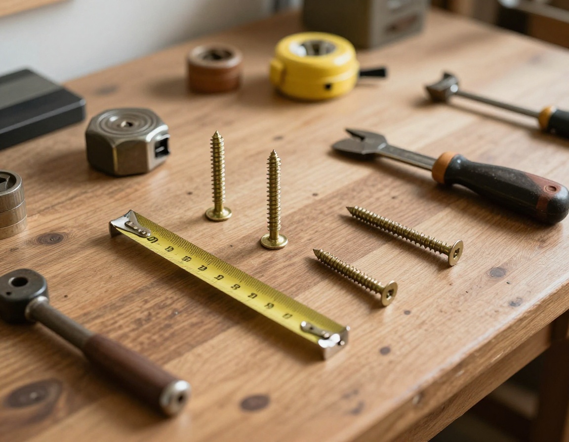 Bolt and Bracket workbench with hand tools and fixings