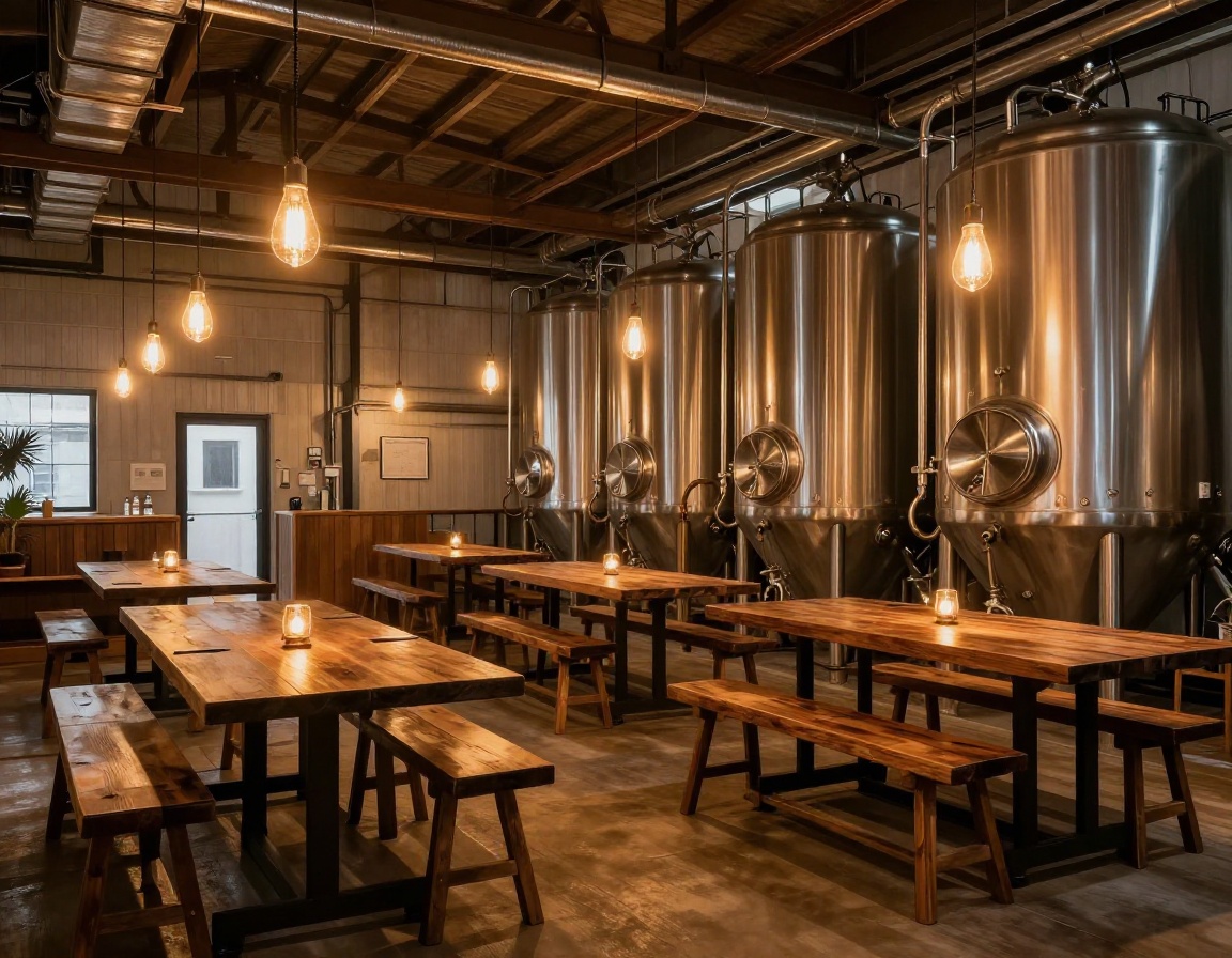 Mezzanine Tank Room event space overlooking brewery