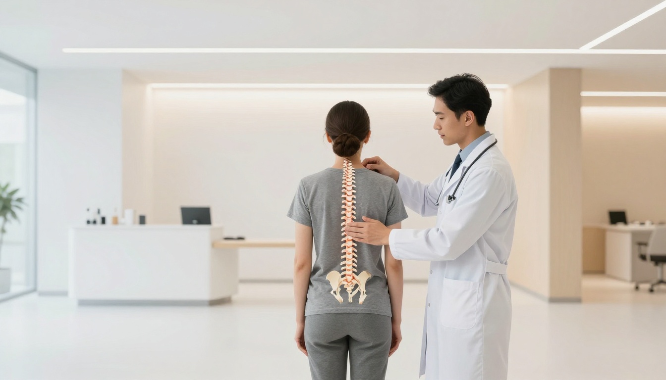 Clinical spine assessment at Meridian Chiropractic