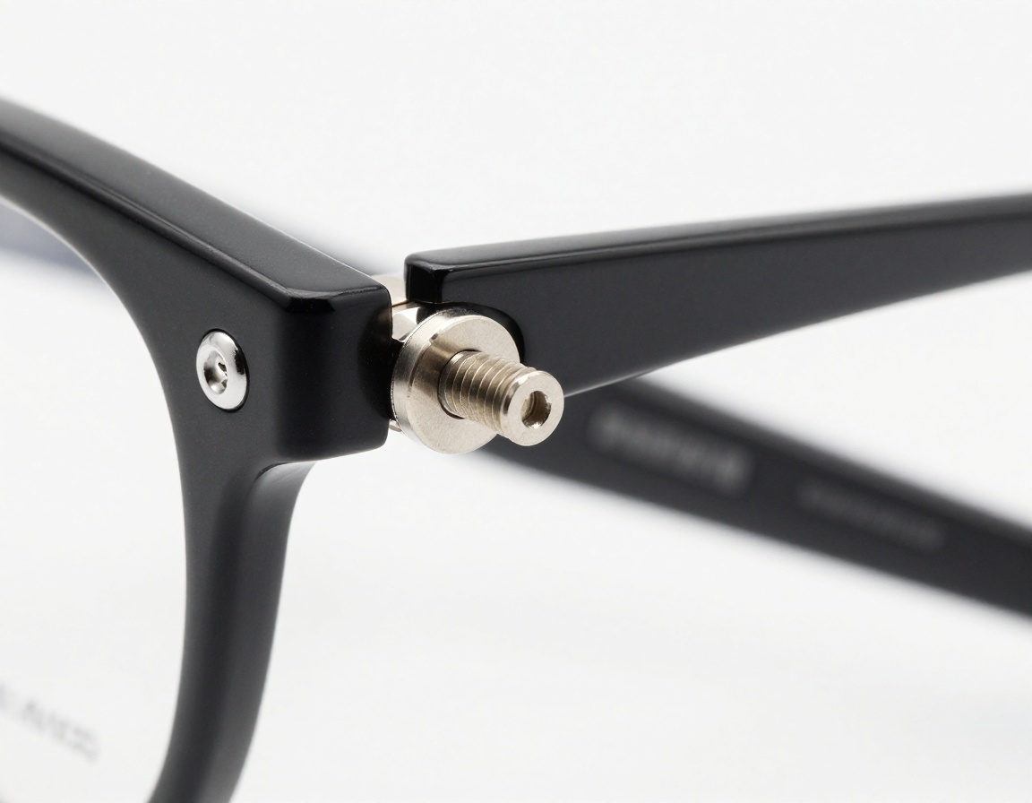 Precision optician tuning titanium eyewear hinge with micro-screwdriver