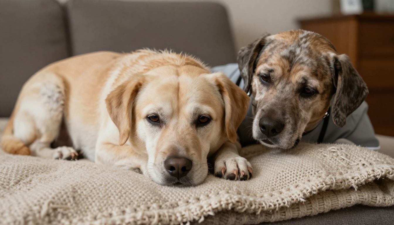Senior pet receiving specialized comfort care and arthritis evaluation