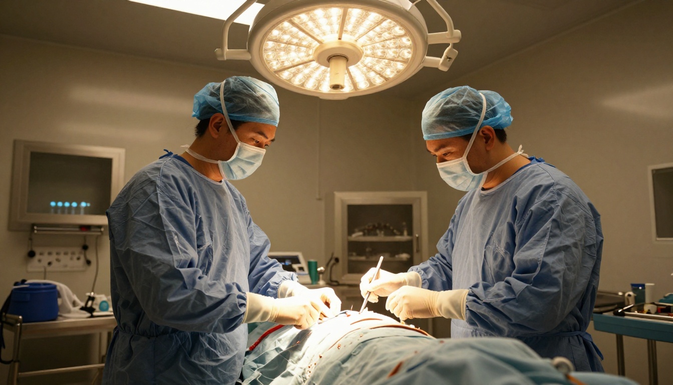 Veterinary surgical suite prepared with precision monitoring